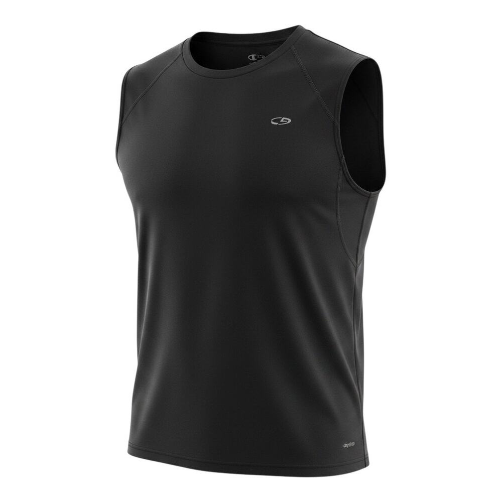 Champion Duo Dry Men's Sleeveless Performance Shirt Black Size L Tank Top